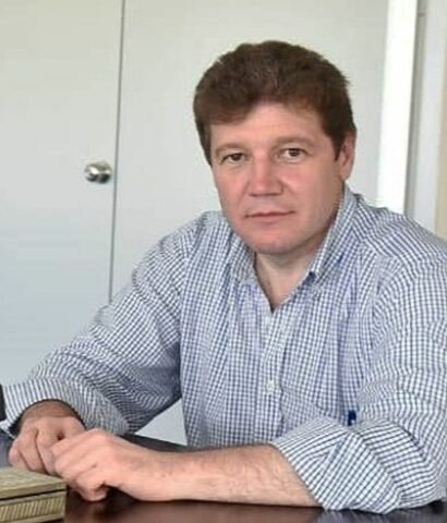 Gustavo Melella durante un acto oficial en Tierra del Fuego