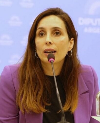 Florencia Lampreabe en el Congreso de la Nación durante una sesión legislativa